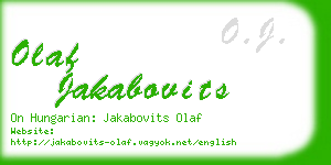 olaf jakabovits business card